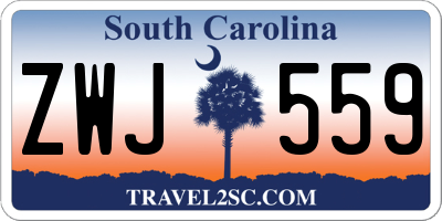 SC license plate ZWJ559