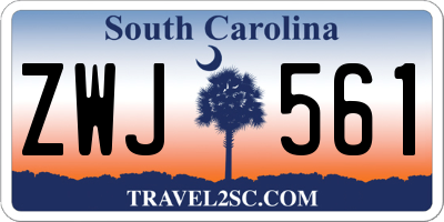 SC license plate ZWJ561