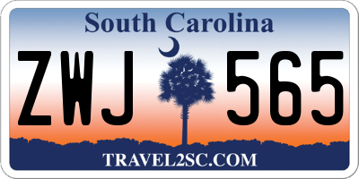 SC license plate ZWJ565