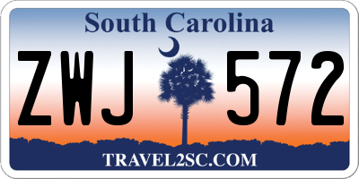 SC license plate ZWJ572