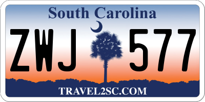 SC license plate ZWJ577