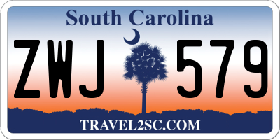 SC license plate ZWJ579
