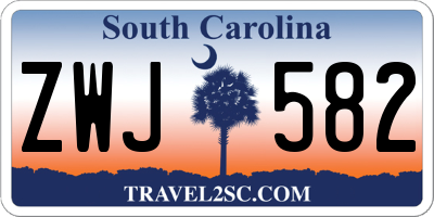 SC license plate ZWJ582