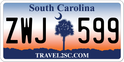 SC license plate ZWJ599