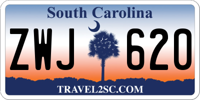 SC license plate ZWJ620