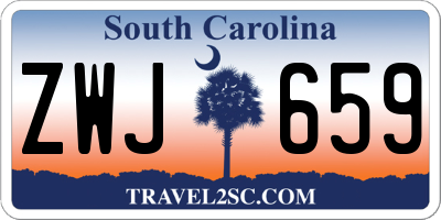 SC license plate ZWJ659