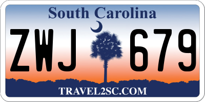 SC license plate ZWJ679
