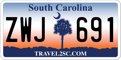 SC license plate ZWJ691