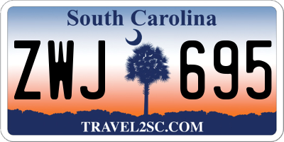 SC license plate ZWJ695