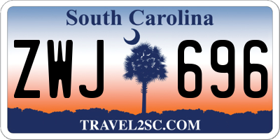 SC license plate ZWJ696