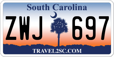 SC license plate ZWJ697