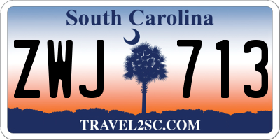 SC license plate ZWJ713