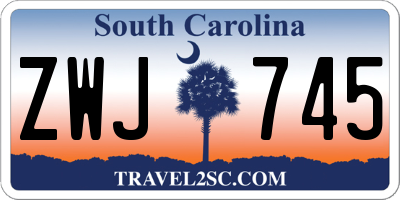 SC license plate ZWJ745