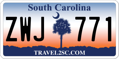 SC license plate ZWJ771