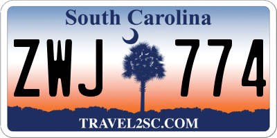 SC license plate ZWJ774