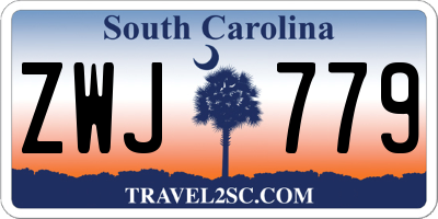 SC license plate ZWJ779