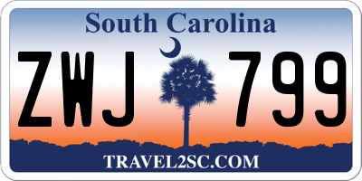 SC license plate ZWJ799