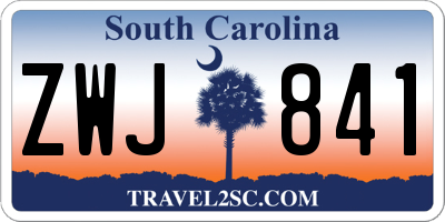 SC license plate ZWJ841