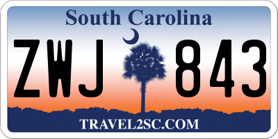 SC license plate ZWJ843