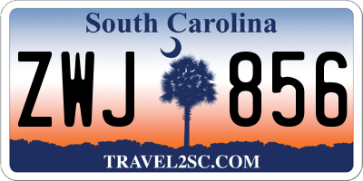 SC license plate ZWJ856