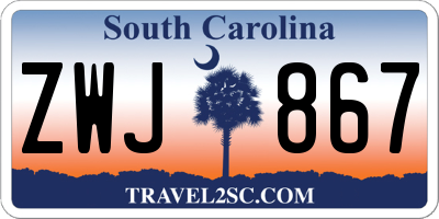 SC license plate ZWJ867