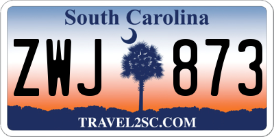SC license plate ZWJ873