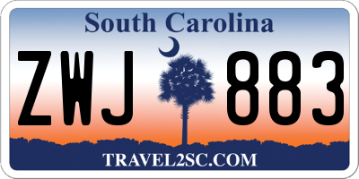 SC license plate ZWJ883