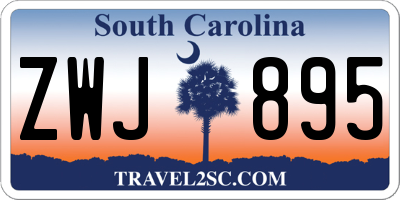 SC license plate ZWJ895