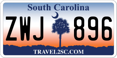 SC license plate ZWJ896