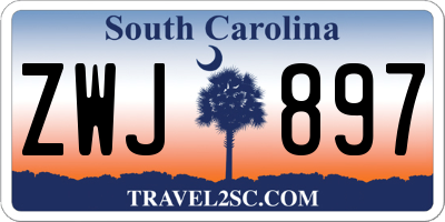 SC license plate ZWJ897
