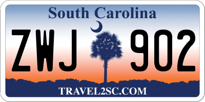 SC license plate ZWJ902