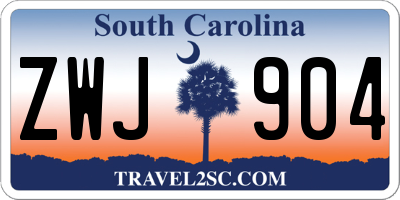 SC license plate ZWJ904