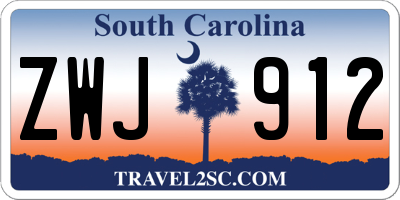 SC license plate ZWJ912