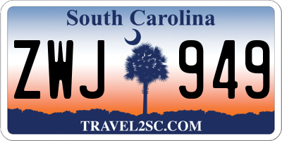 SC license plate ZWJ949