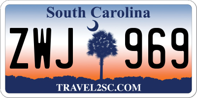 SC license plate ZWJ969