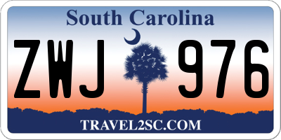SC license plate ZWJ976