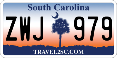 SC license plate ZWJ979
