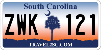 SC license plate ZWK121