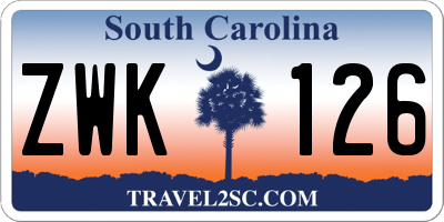 SC license plate ZWK126