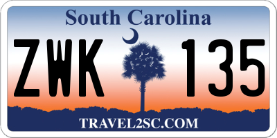 SC license plate ZWK135