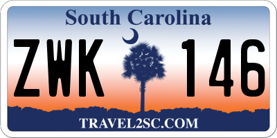 SC license plate ZWK146