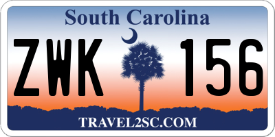 SC license plate ZWK156
