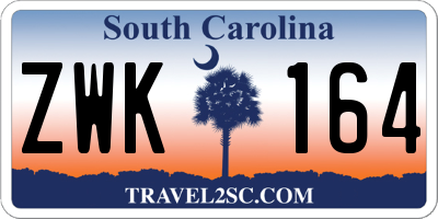 SC license plate ZWK164