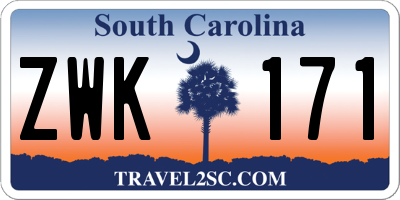 SC license plate ZWK171