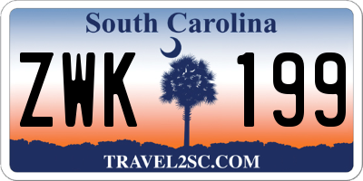 SC license plate ZWK199