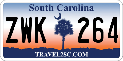 SC license plate ZWK264