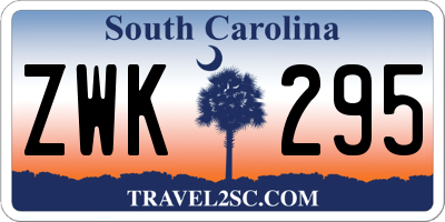 SC license plate ZWK295