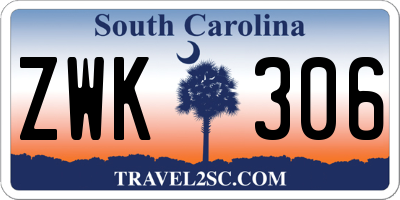 SC license plate ZWK306