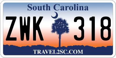 SC license plate ZWK318