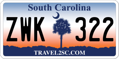 SC license plate ZWK322